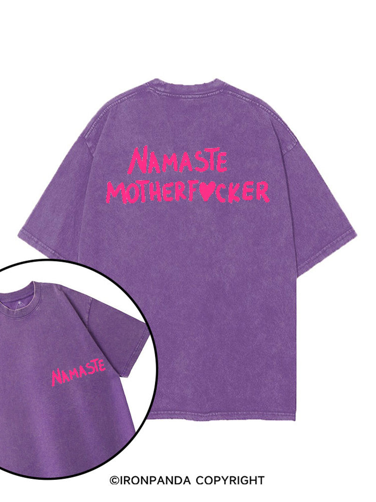 NAMASTE MOTHERF❤CKER printed Gym Shirt