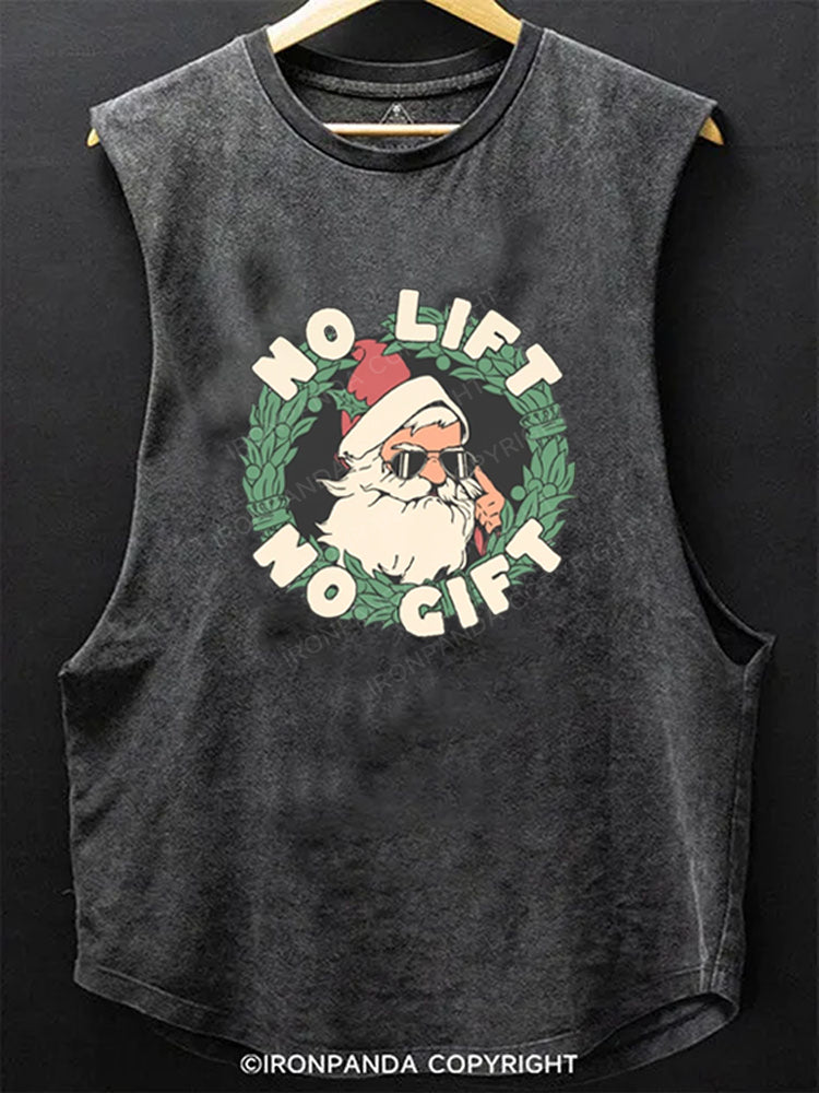 No Lift No Gift Christmas Workout Scoop Bottom Cotton Tank