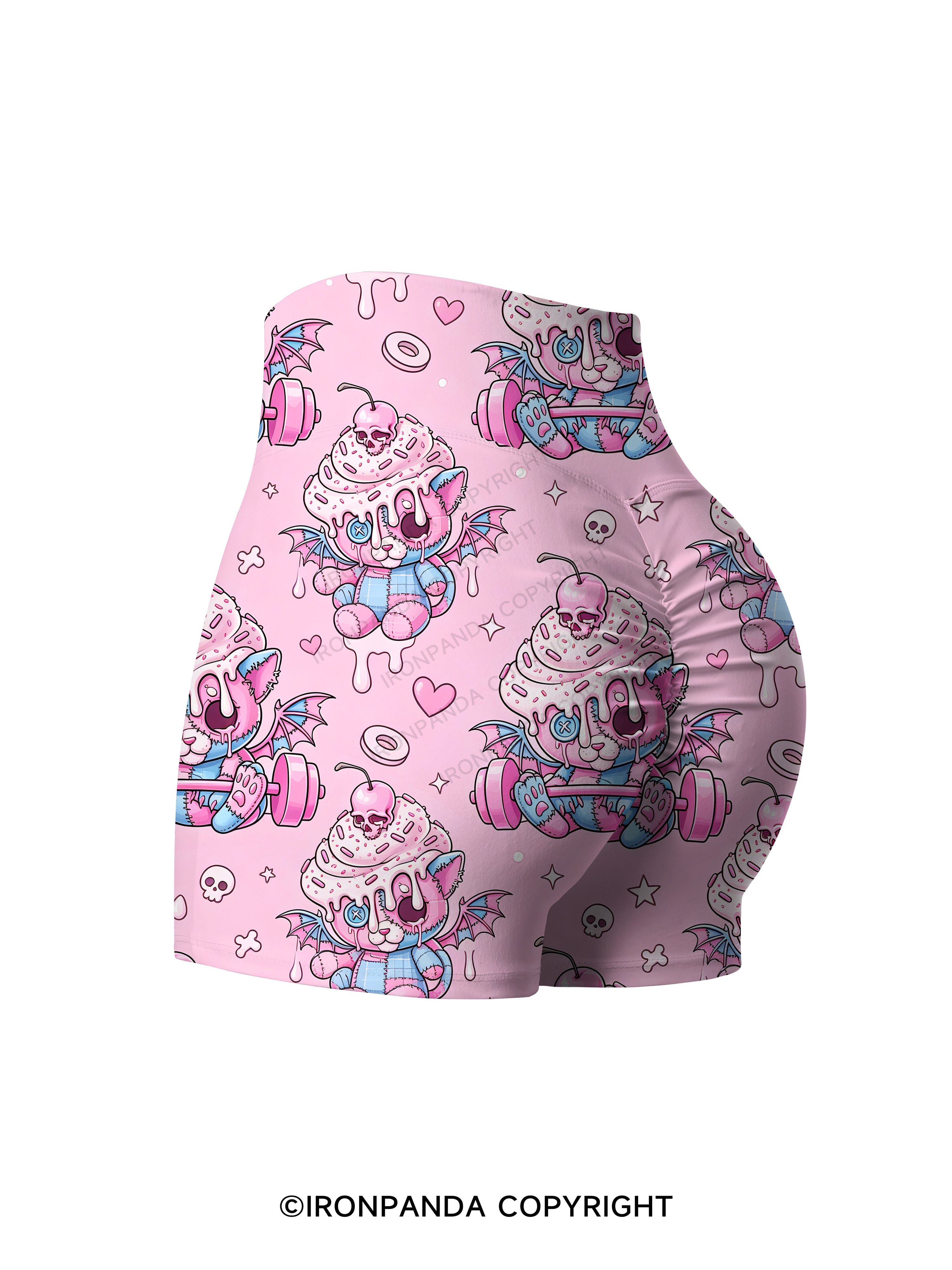 Teddy Deadlift Gym Printed Yoga Shorts