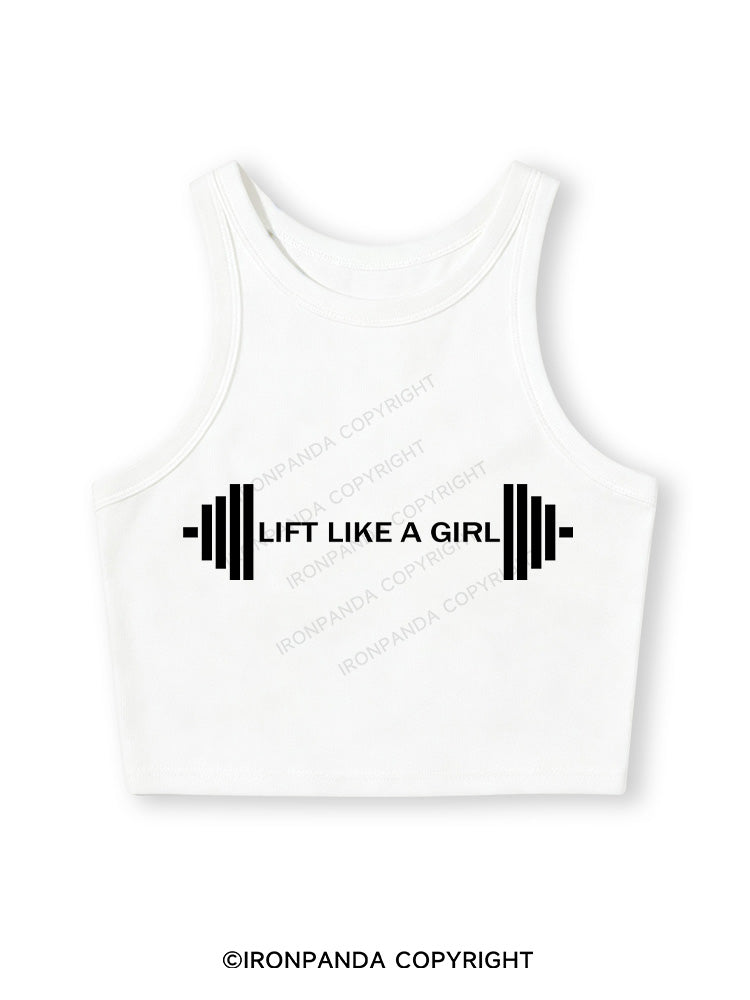 LIFT LIKE A GIRL Fitted Crop Tank Top
