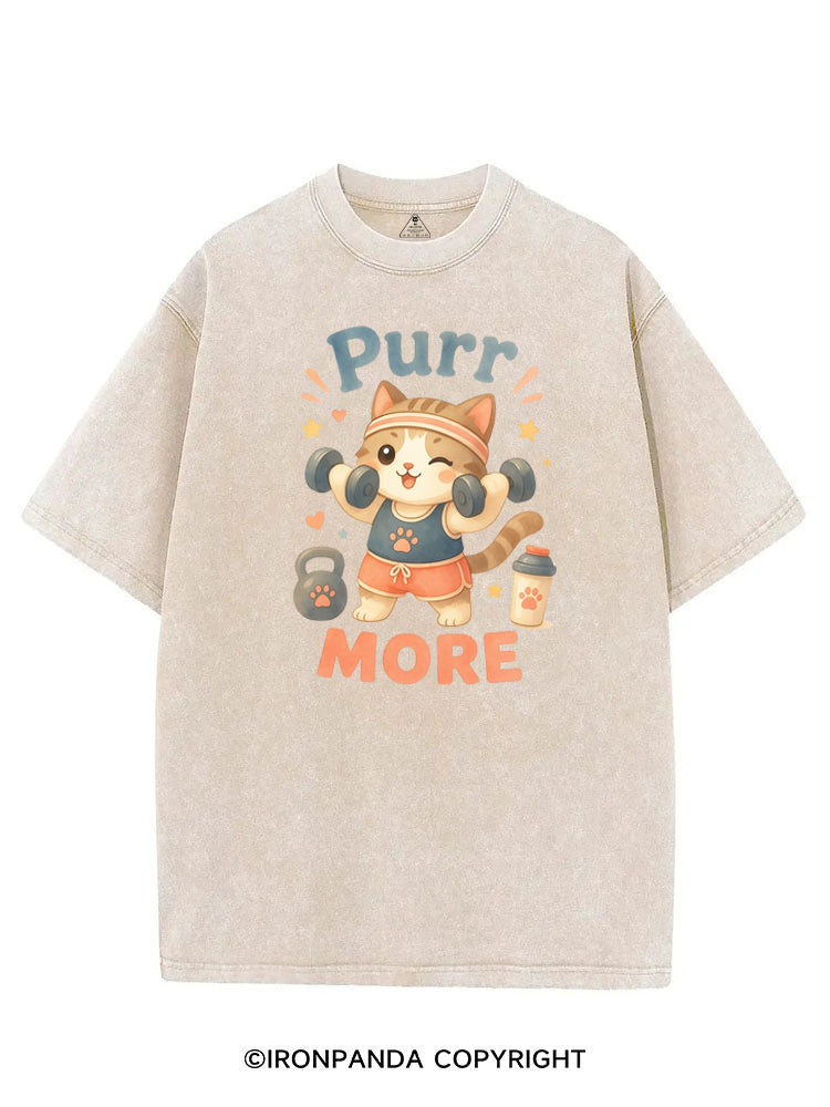 PURR MORE GYM KITTY VINTAGE GYM SHIRT