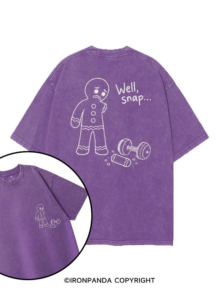 Well Snap Christmas Gingerbread printed Gym Shirt