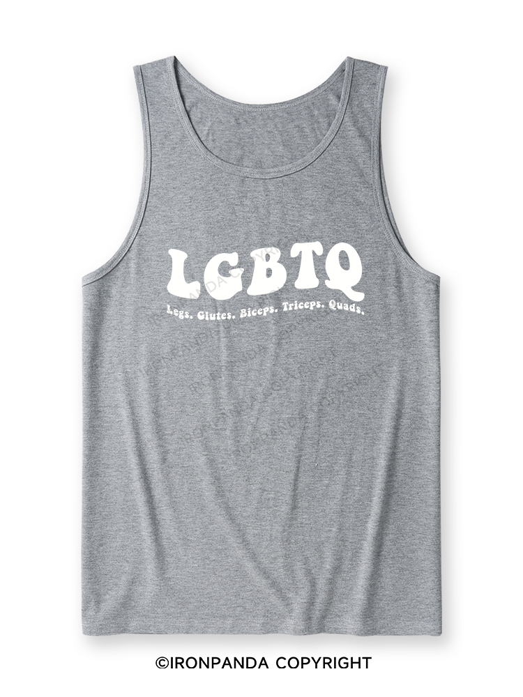 LGBTQ: Legs, Glutes, Biceps, Triceps, Quads Ultra Soft Heather Tank