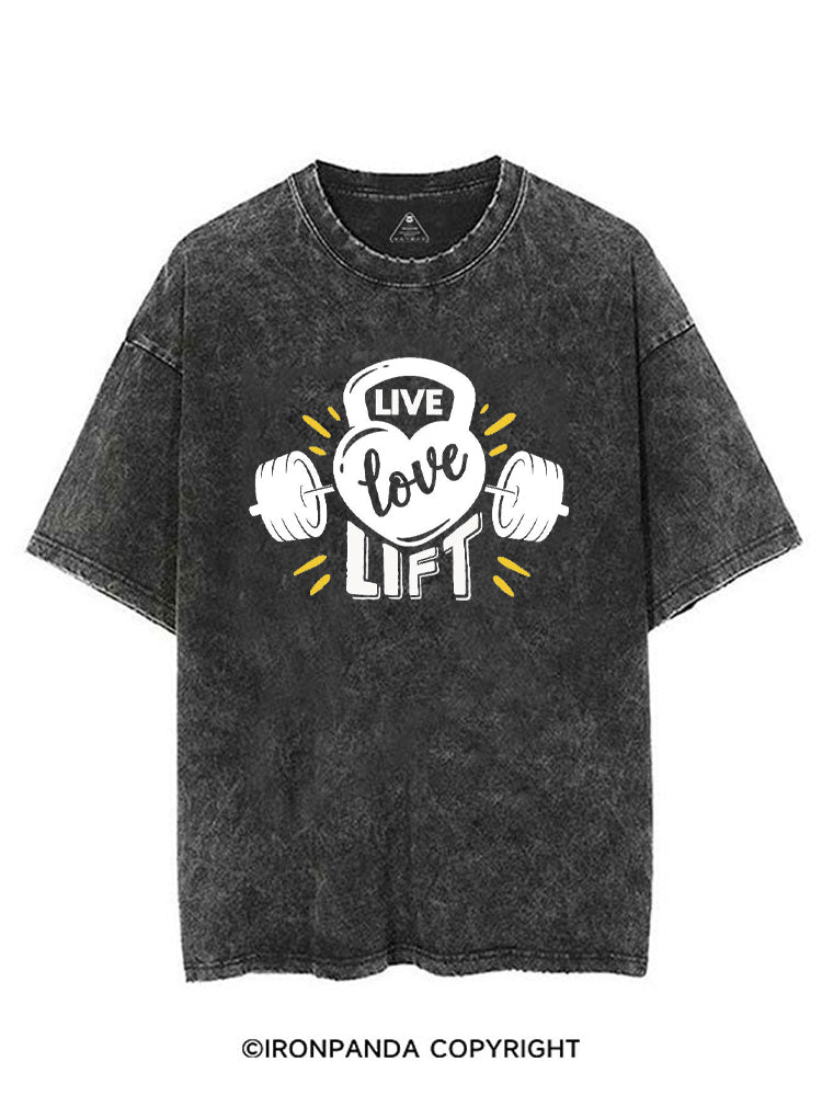 LIVE LOVE LIFT GYM LOVER VINTAGE GYM SHIRT