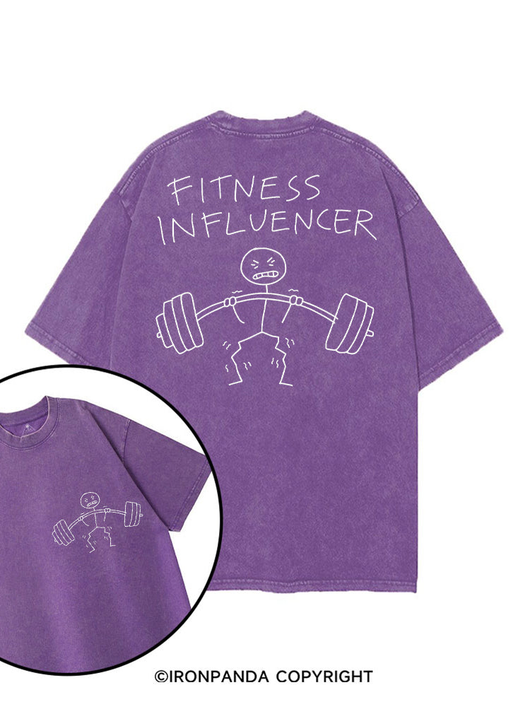 FITNESS INFLUENCER FUNNY GYM printed Gym Shirt