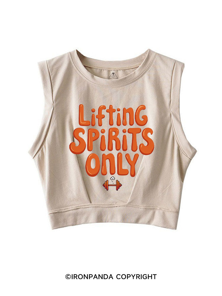 LIFTING SPIRITS ONLY HALLOWEEN SLEEVELESS CROP TOPS