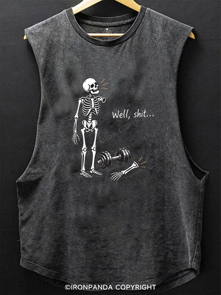 Well Shit Skeleton Scoop Bottom Cotton Tank