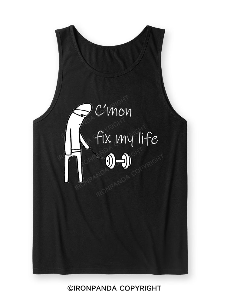 c‘mon fix my life Washed Ultra Soft Heather Tank