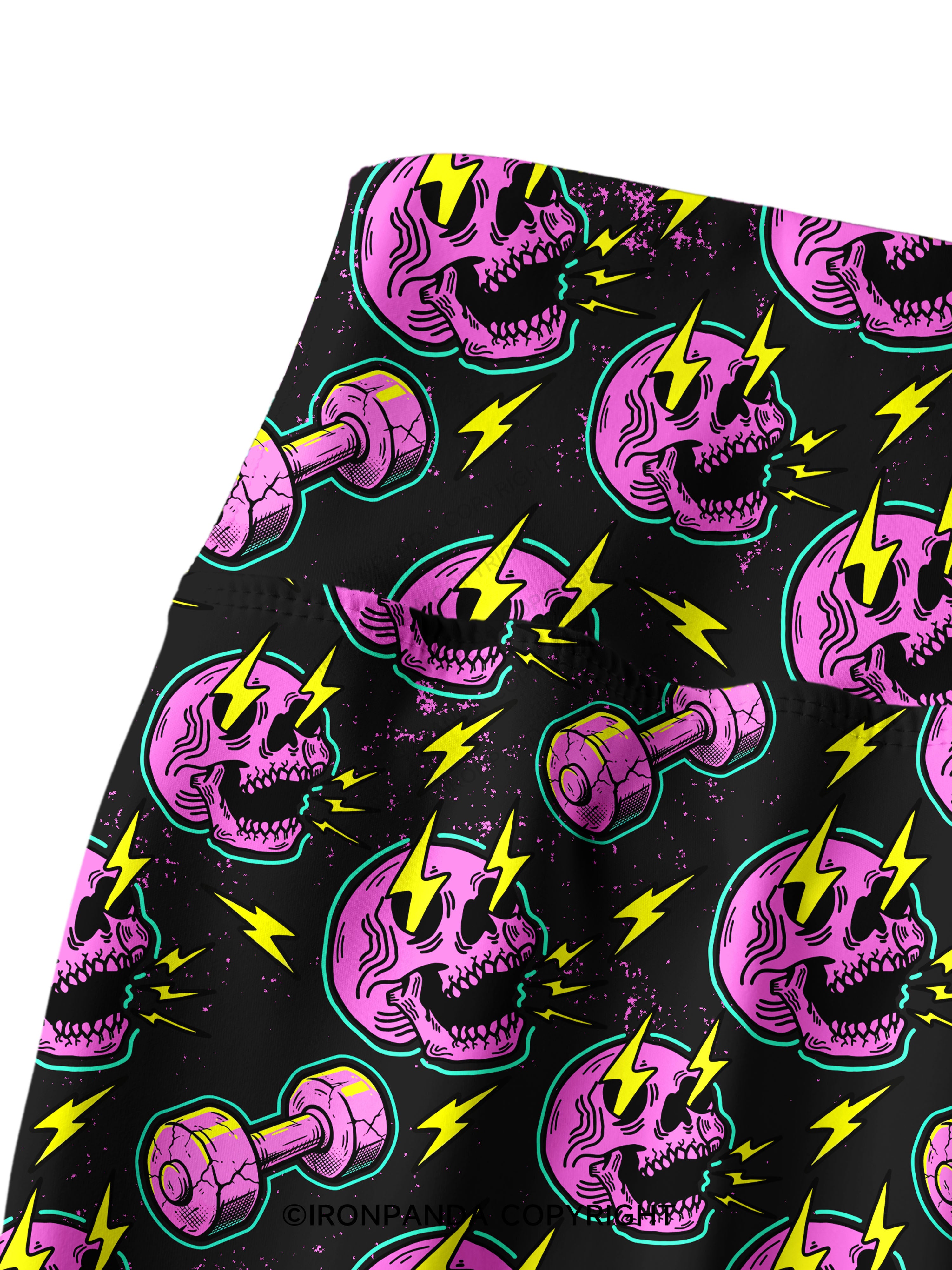 LIGHTNING SKELETON Printed Yoga Pants