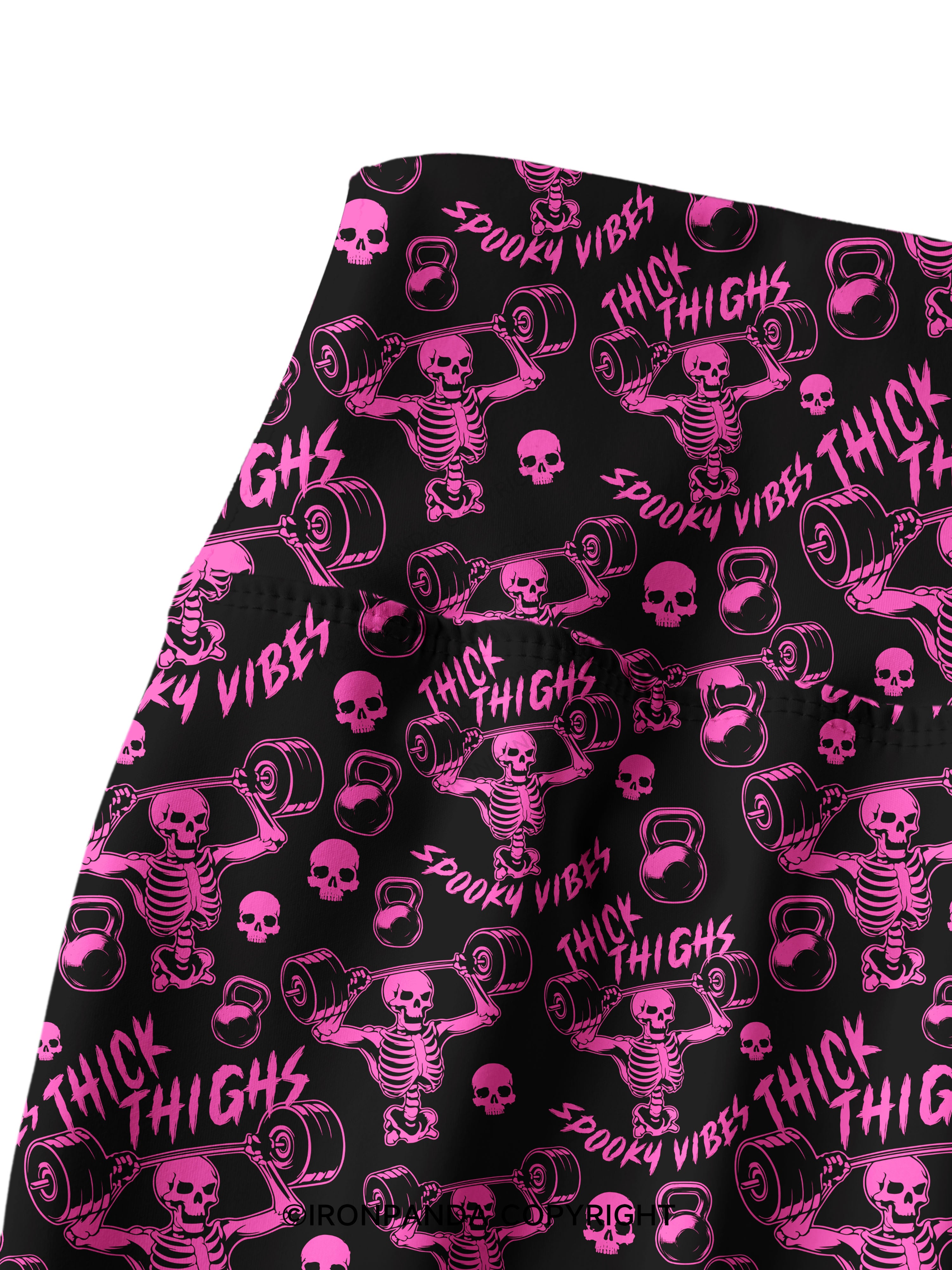 Thick Thighs Spooky Vibes Printed Yoga Pants
