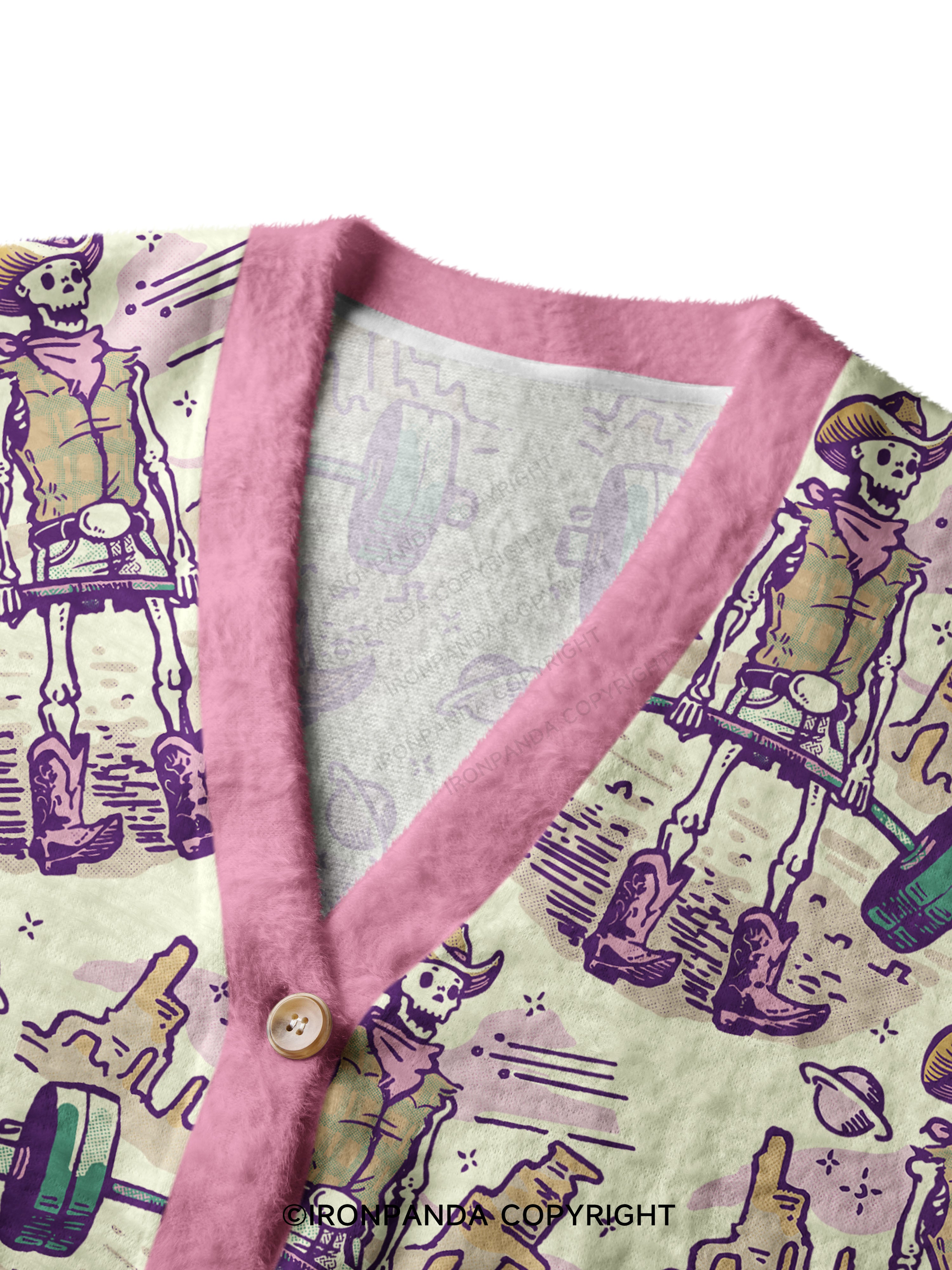 skeleton deadlift Ugly Cardigan Sweater