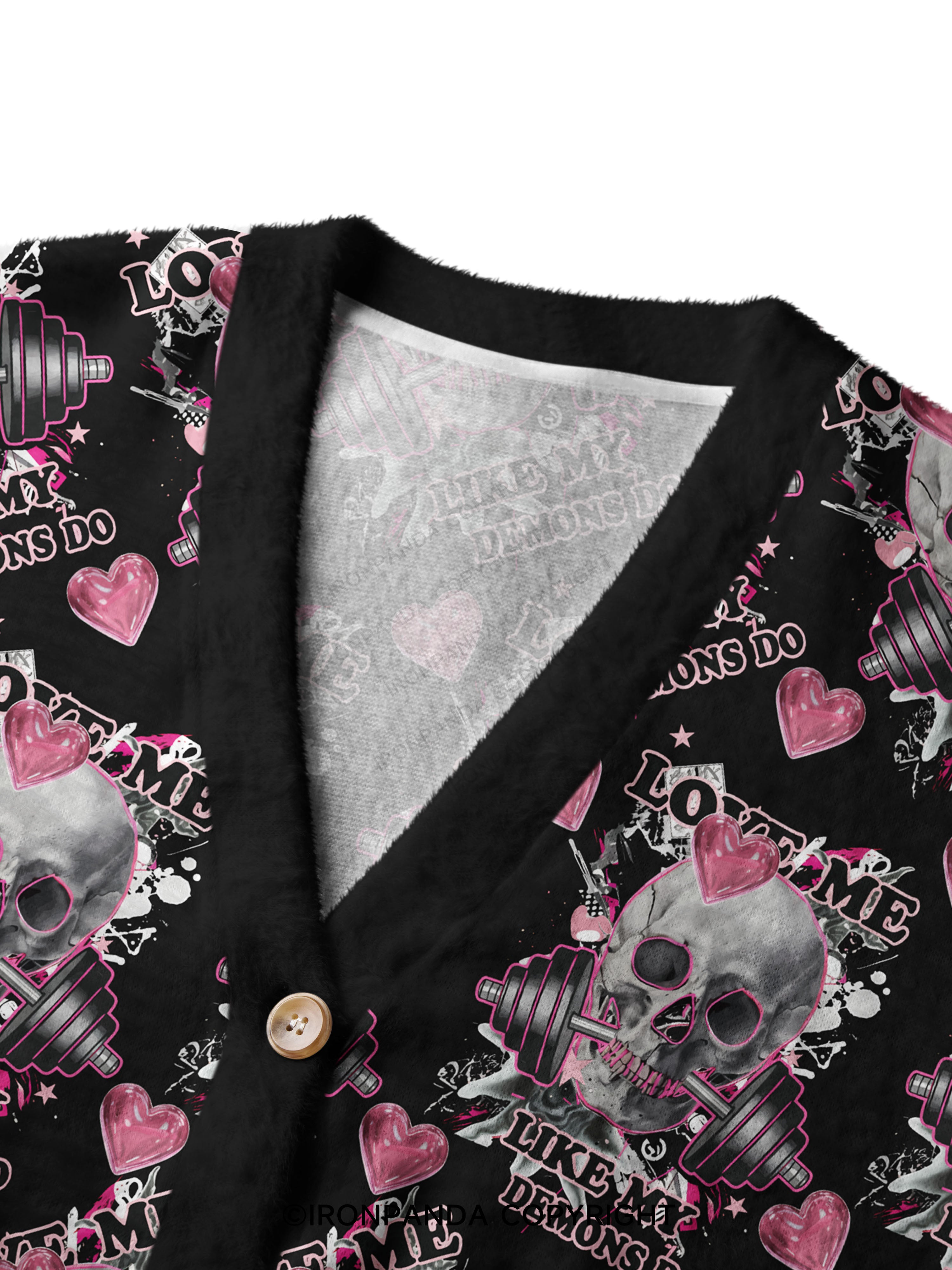 LOVE ME LIKE MY DEMONS DO Ugly Cardigan Sweater