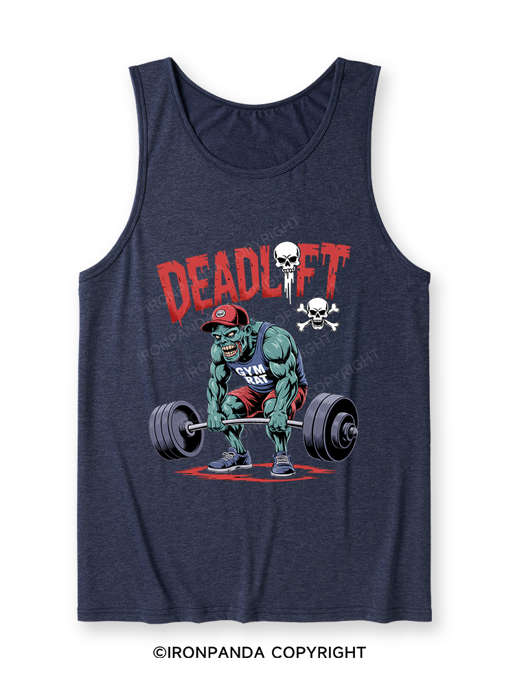 Zombie Funny Deadlift Ultra Soft Heather Tank