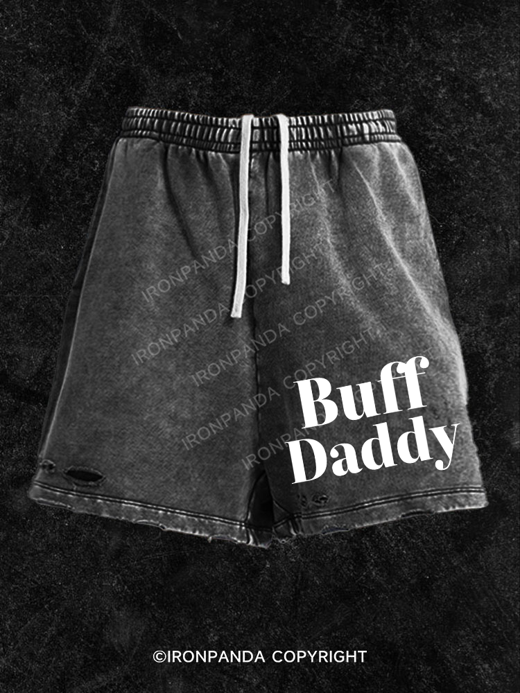 buff daddy Washed Gym Shorts