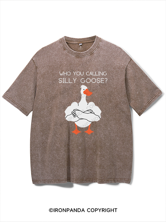 Who you calling Silly Goose Washed Gym Shirt