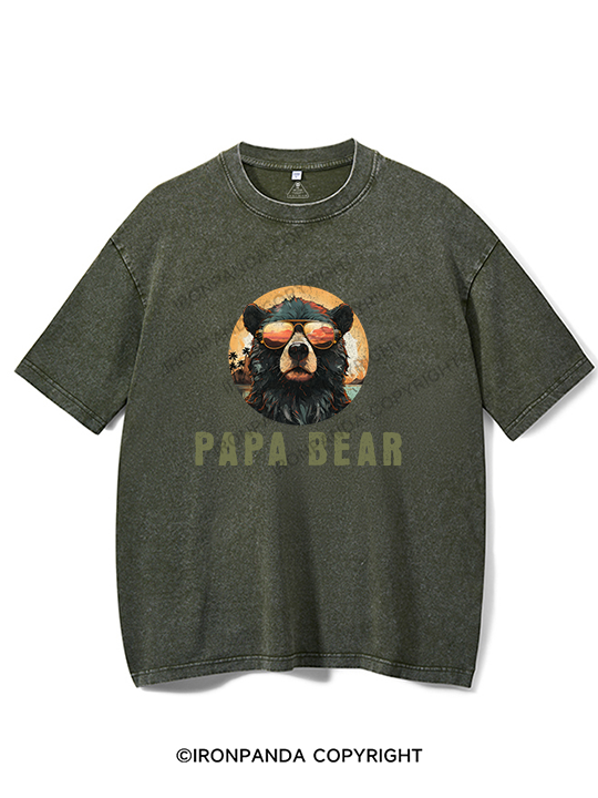papa bear Washed Gym Shirt