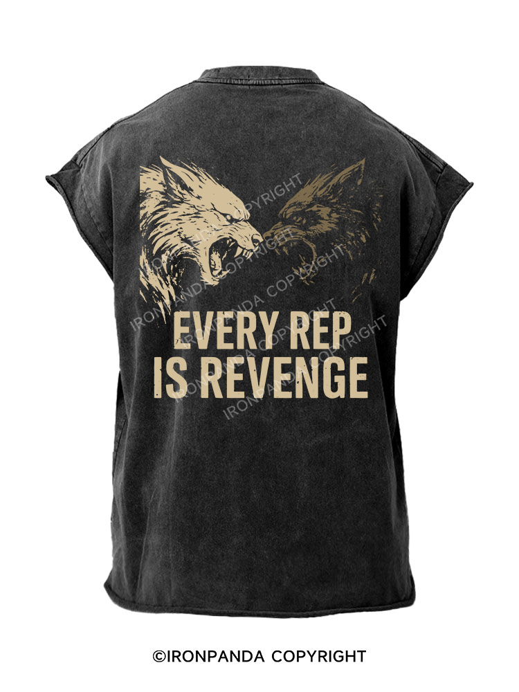 Fierce Motivation Back Printed Cut Off Tank