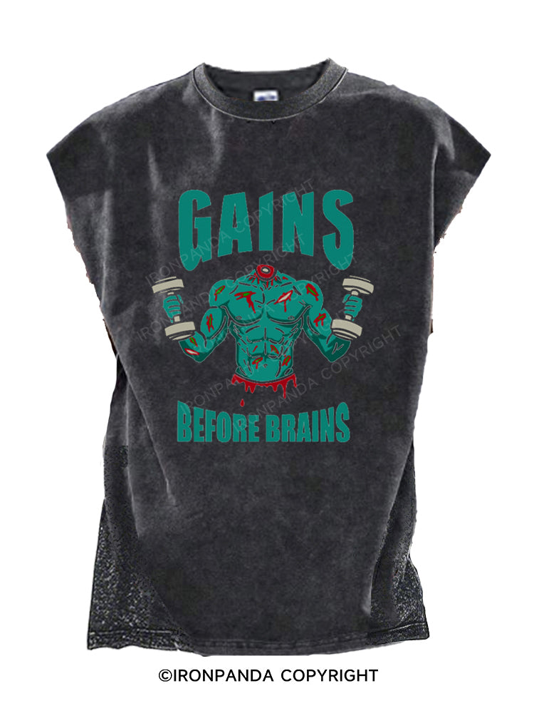 Gains Before Brains Cut Off Tank