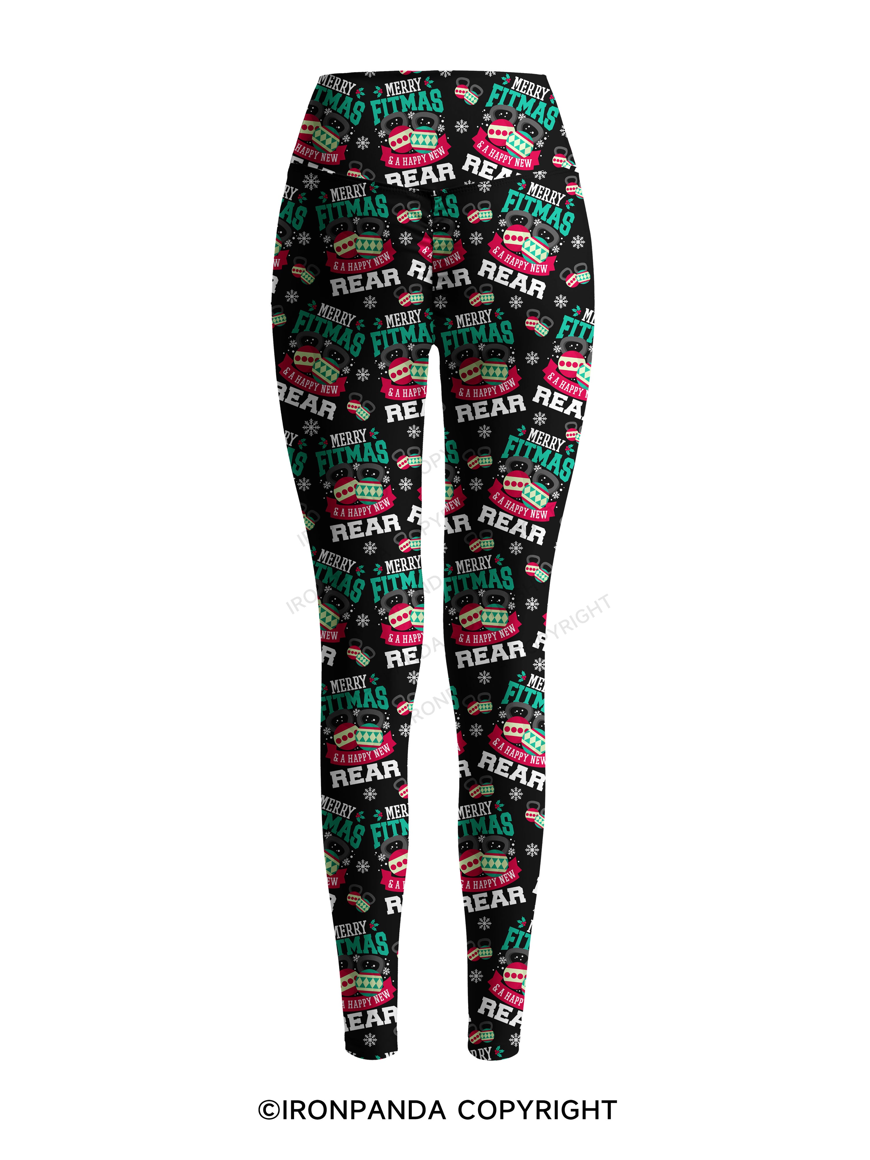 Merry Fitmas Printed Yoga Pants