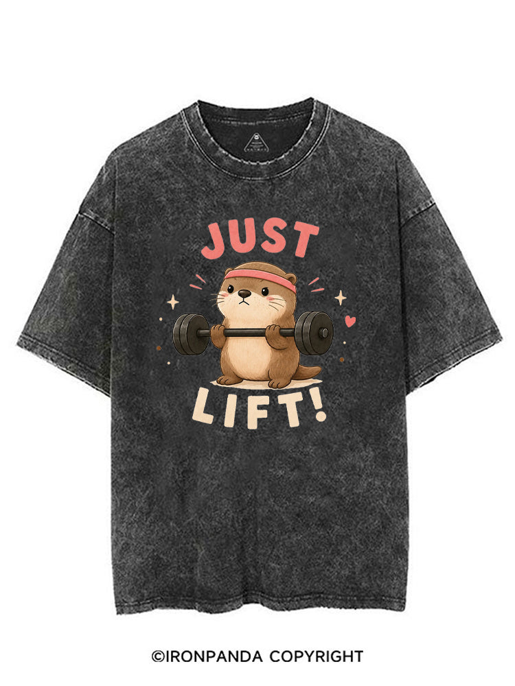 JUST LIFT OTTER VINTAGE GYM SHIRT
