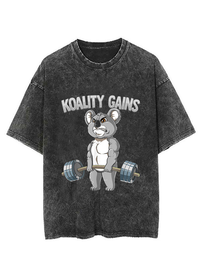 Koality Gains Koala Gym Bodybuilding Vintage Gym Shirt