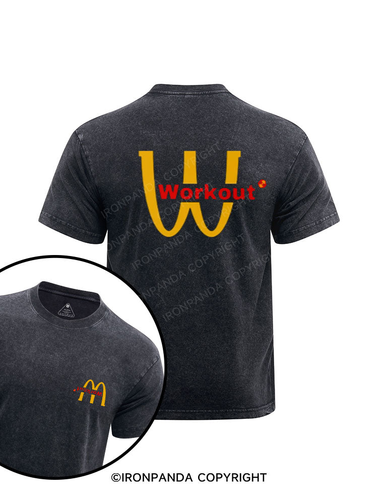 Workout printed Washed Gym Shirt
