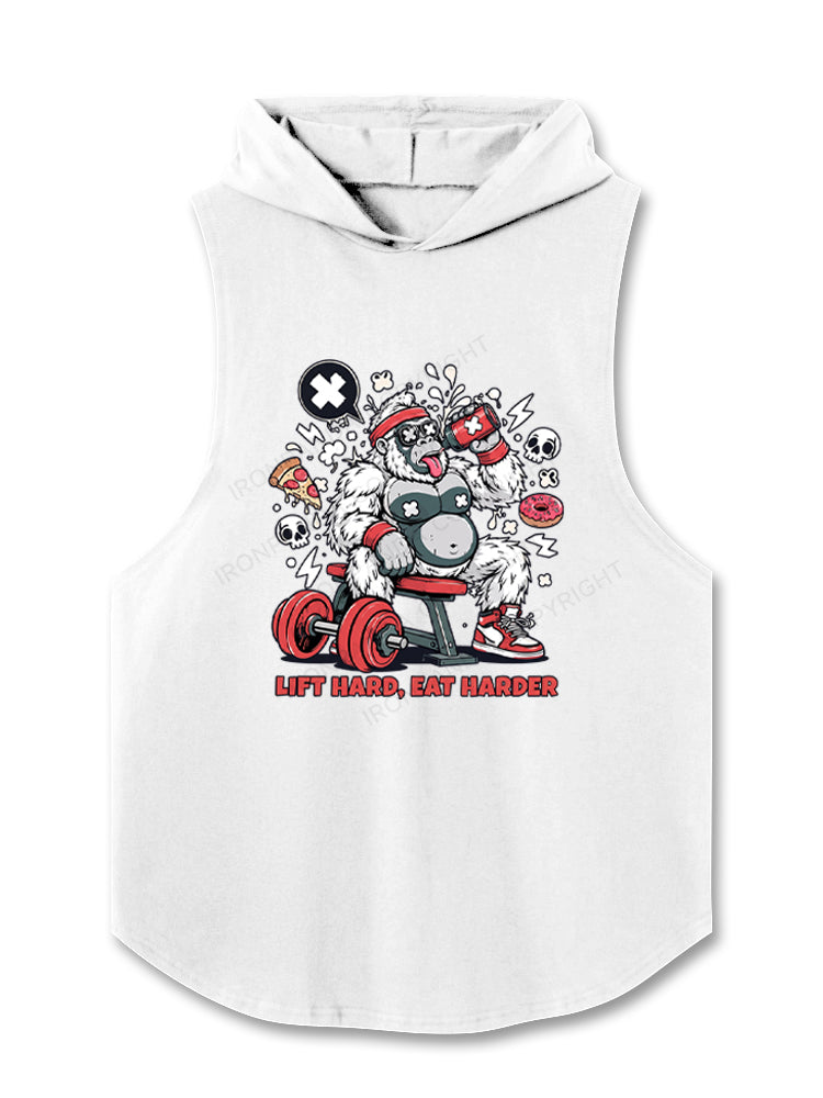 LIFT HARD EAT HARDER Hooded Tank