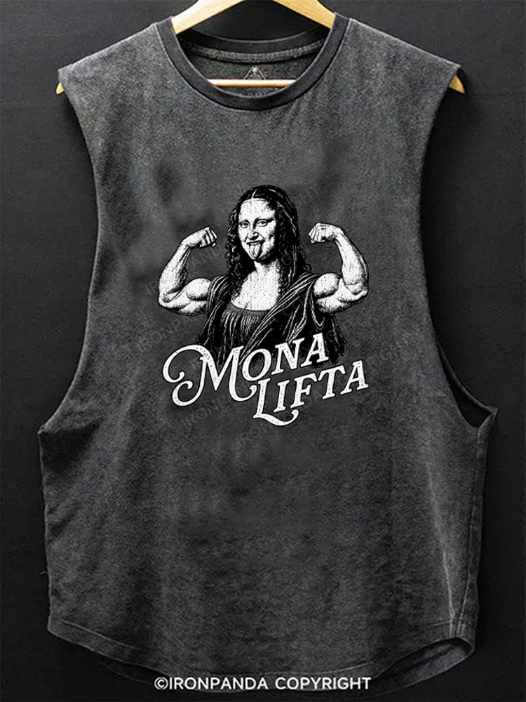 MONA LIFTA FUNNY Scoop Bottom Cotton Tank