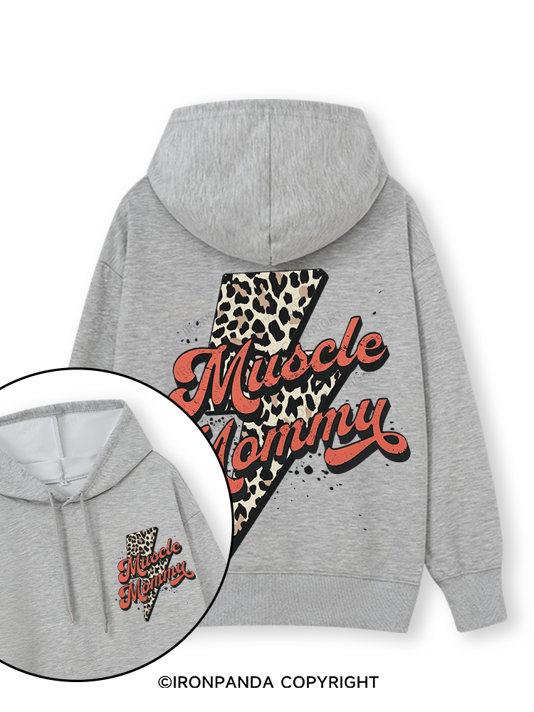 Retro Muscle Mommy Double-Sided Printed Classic Gym Hoodie
