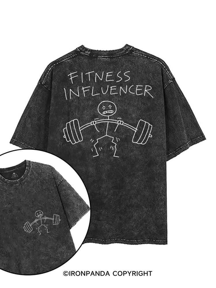 FITNESS INFLUENCER FUNNY GYM printed Gym Shirt