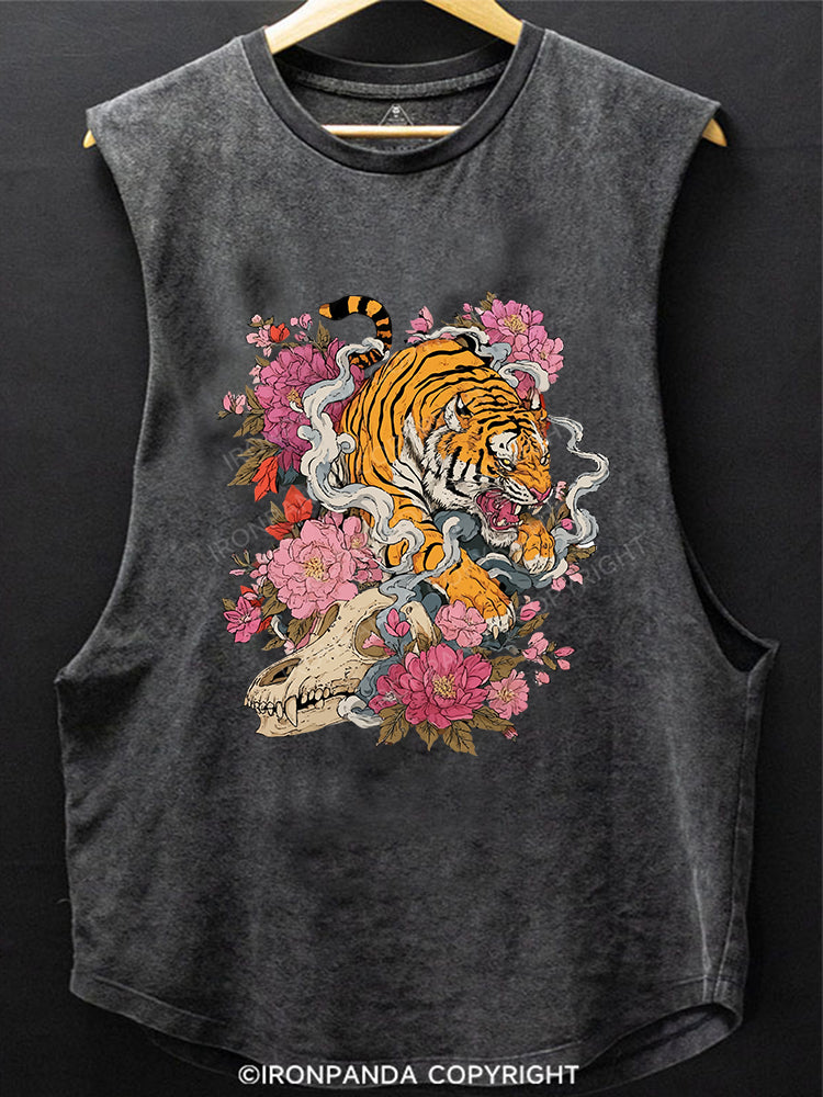 Blooming Tiger's Might SCOOP BOTTOM COTTON TANK