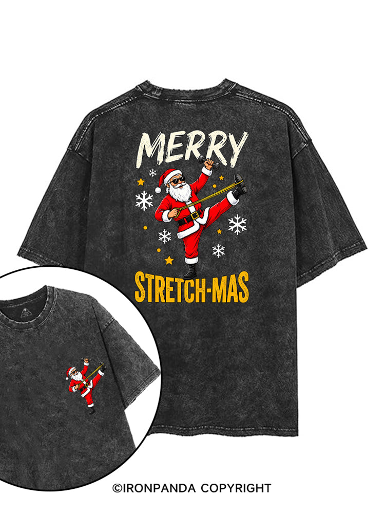 Merry Stretchmas printed Gym Shirt