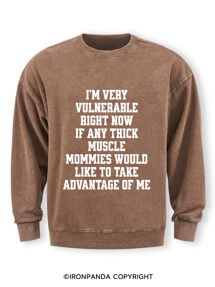 I'm very vulnerable right Washed Sweatshirt