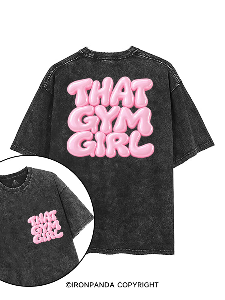 THAT GYM GIRL PINK STYLE printed Gym Shirt