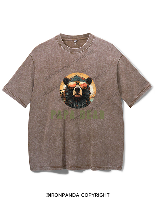 papa bear Washed Gym Shirt