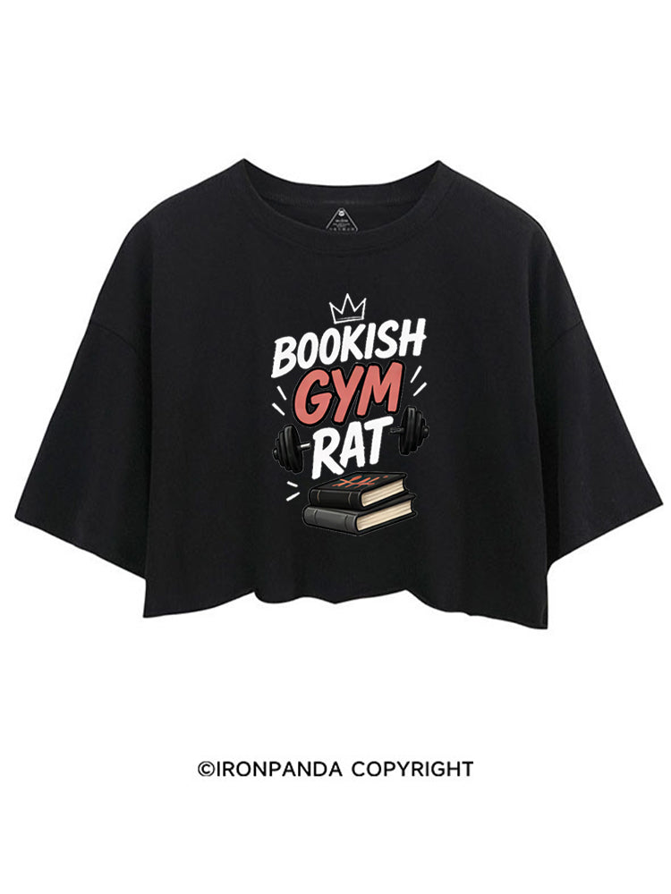 BOOKISH GYM RAT CROP TOPS