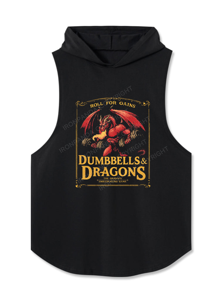DUMBELLS &  DRAGONS FUNNY Hooded Tank