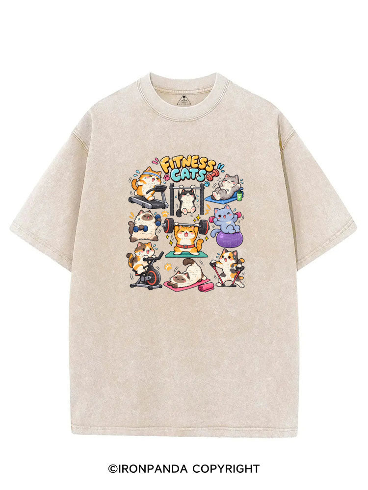 Fitness Cats Gym Workout VINTAGE GYM SHIRT