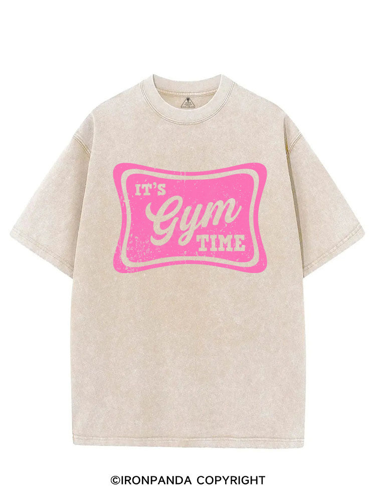 IT'S GYM TIME PINK STYLE VINTAGE GYM SHIRT