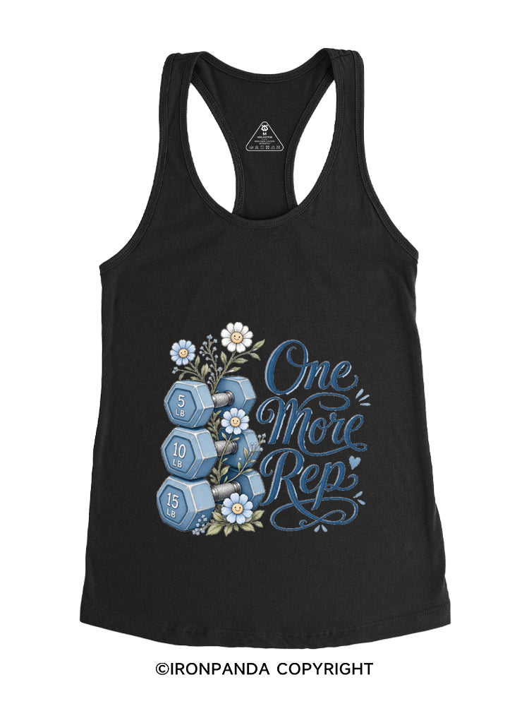 ONE MORE REP BLOSSOM Gym Racerback Tank