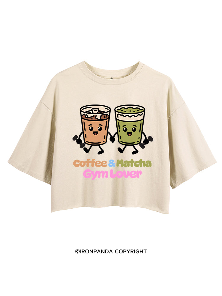 COFFEE & MATCHA GYM LOVER CROP TOPS