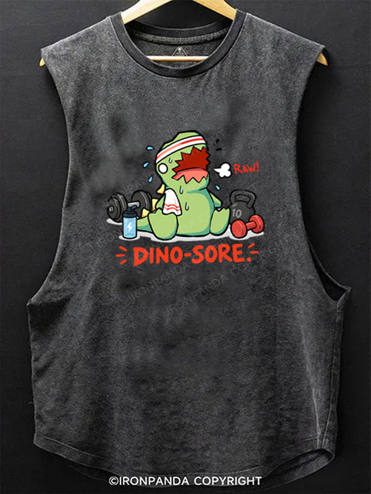 RAW! DINO-SORE Scoop Bottom Cotton Tank