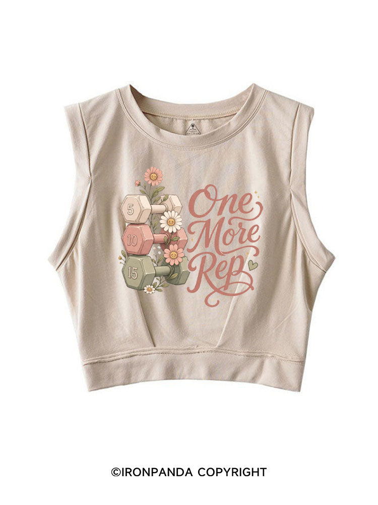 ONE MORE REP WORKOUT SLEEVELESS CROP TOPS