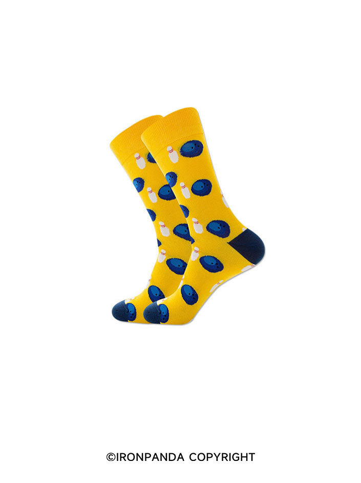 Sports Ball Print High-Top Gym Socks