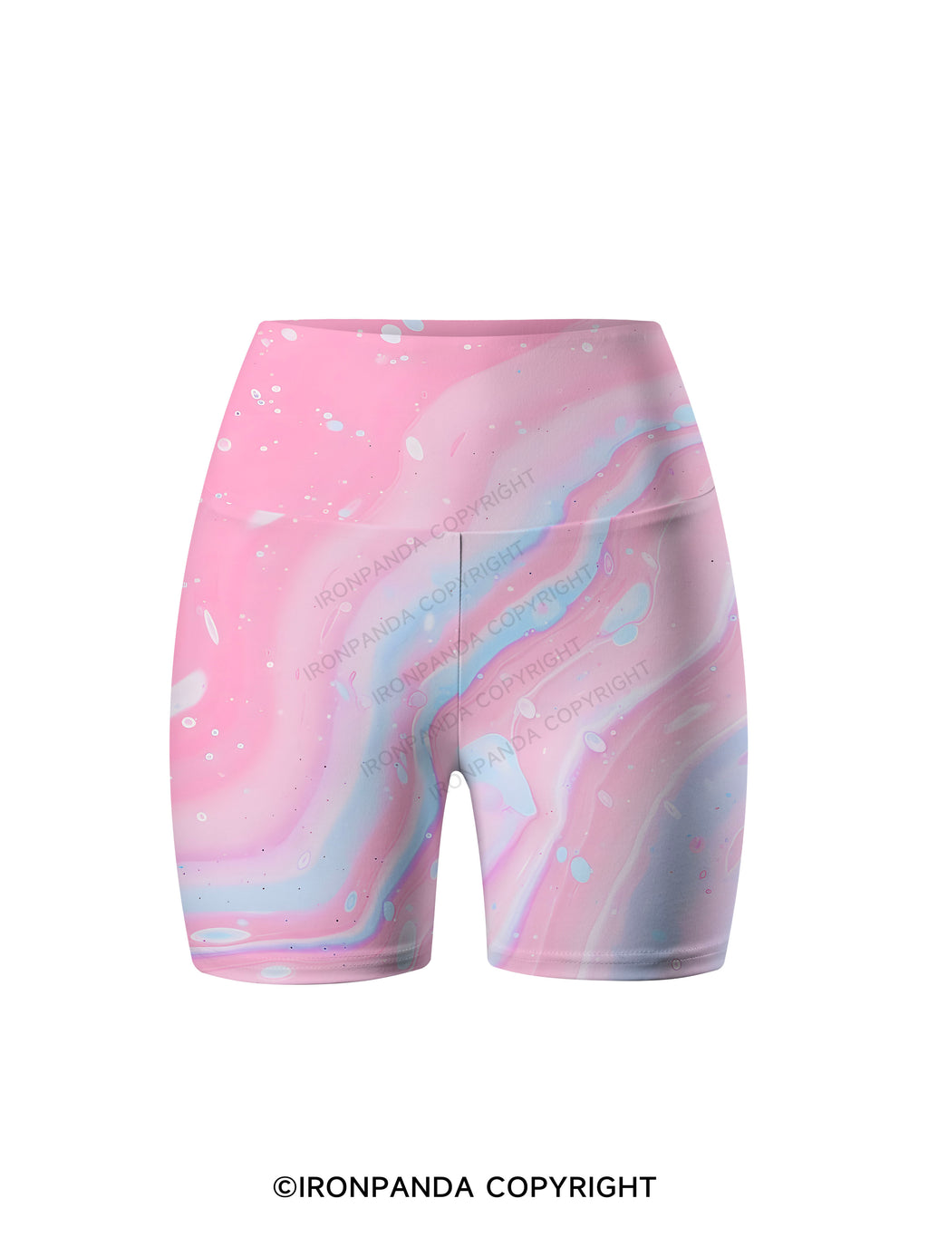 Pink Marble Yoga Cycling Shorts