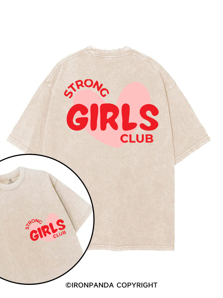 STRONG GIRLS CLUB STRONG VIBES printed Gym Shirt