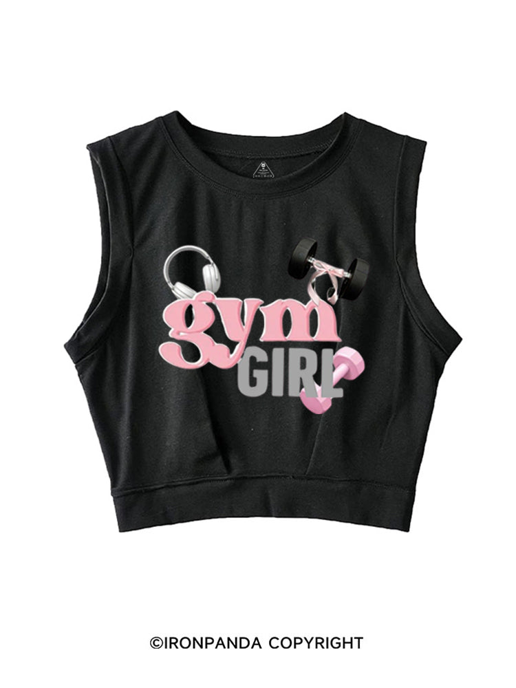 GYM GIRL SLEEVELESS CROP TOPS