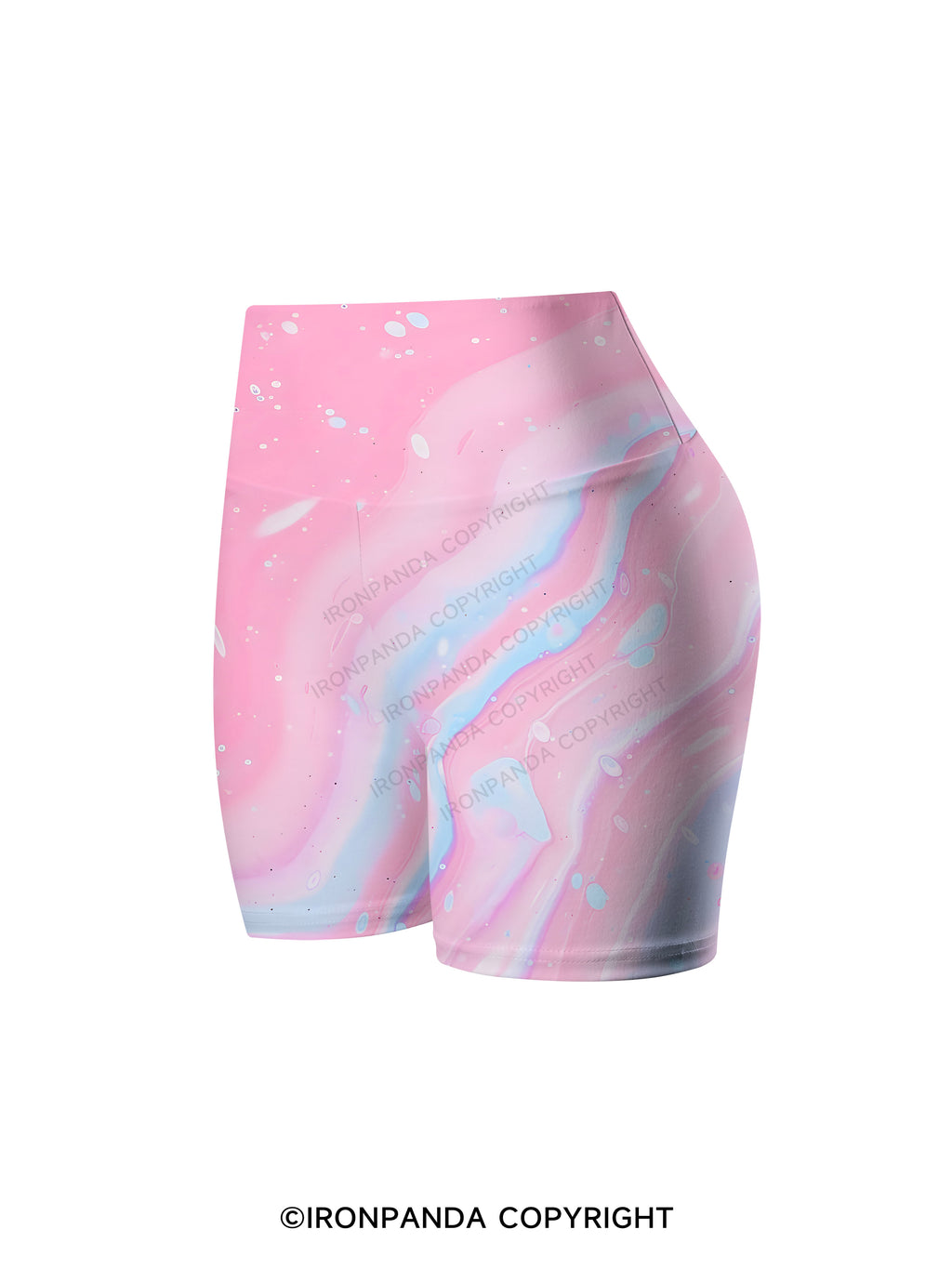 Pink Marble Yoga Cycling Shorts