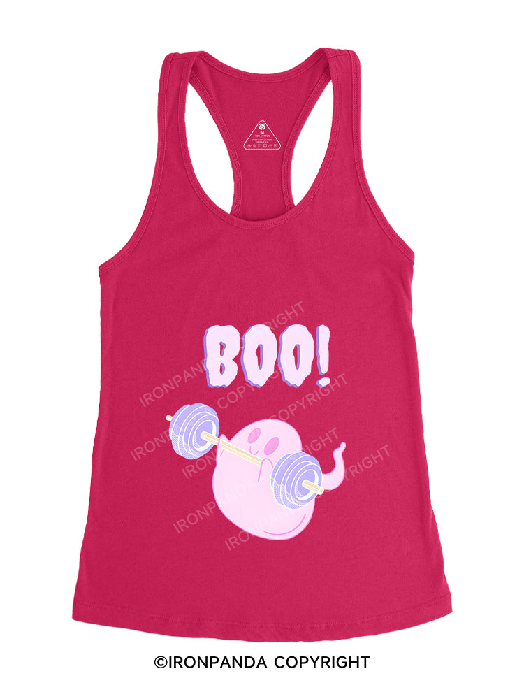 BOO! Gym Racerback Tank