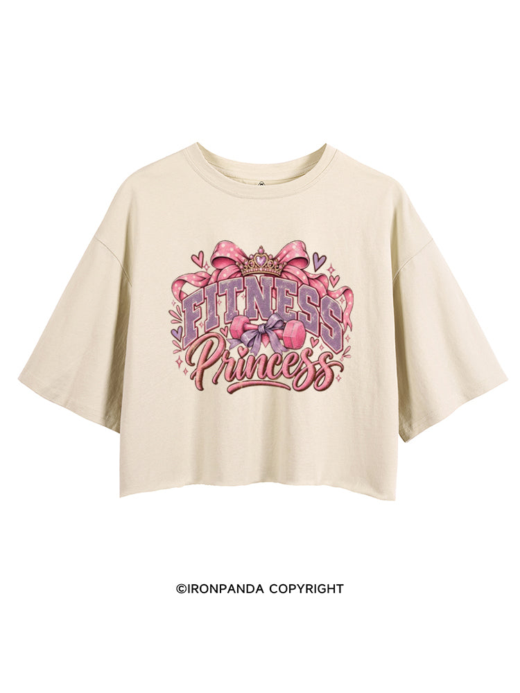 FITNESS PRINCESS STRONG SHINING VIBES CROP TOPS
